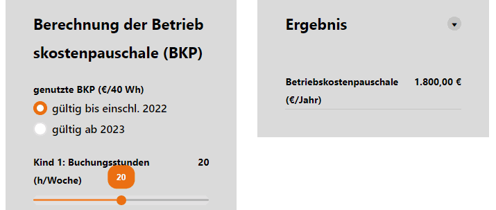 Berechnungsbeispiel für den Sachaufwand als Pauschale